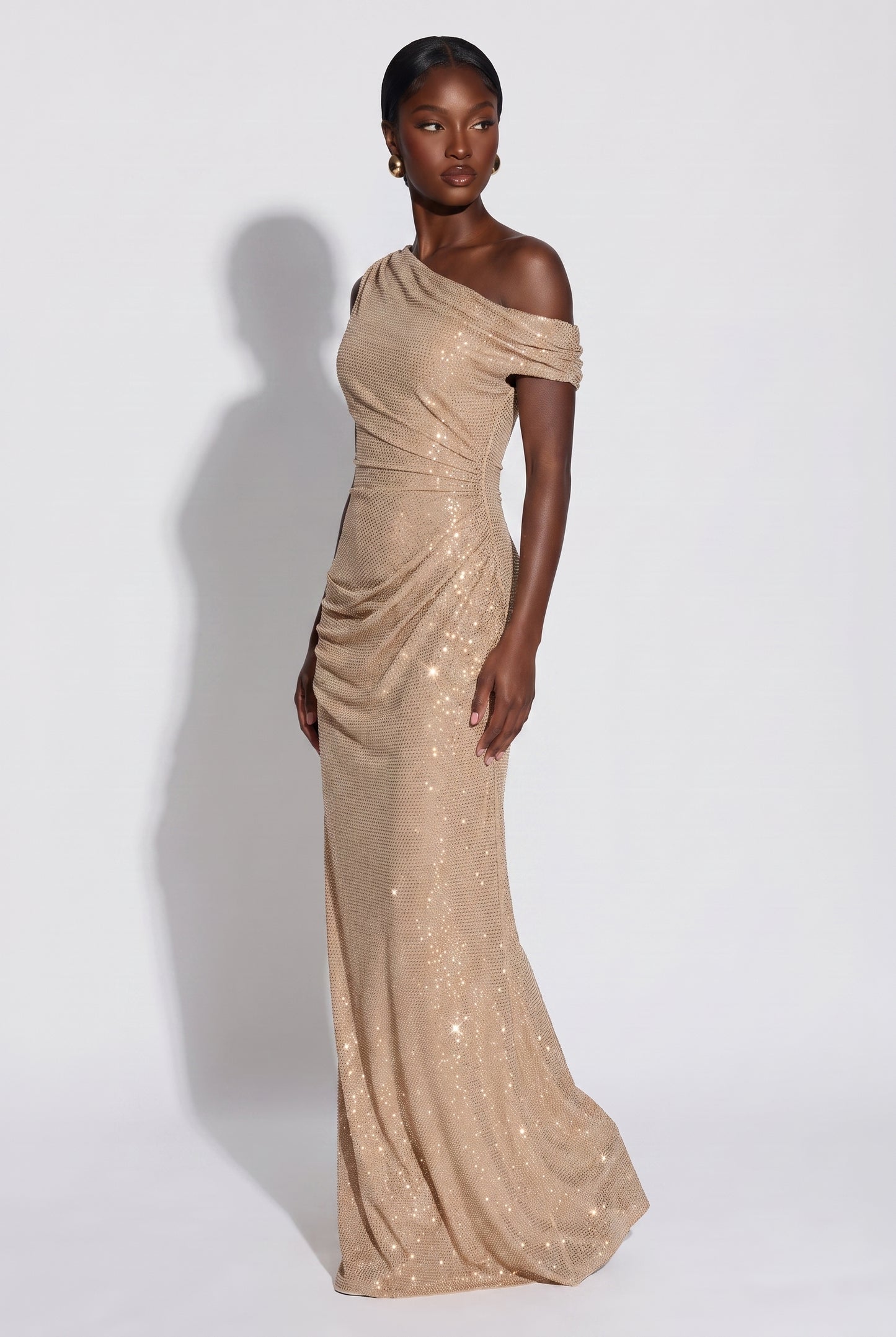 Megan | Draped Gown Maxi Dress