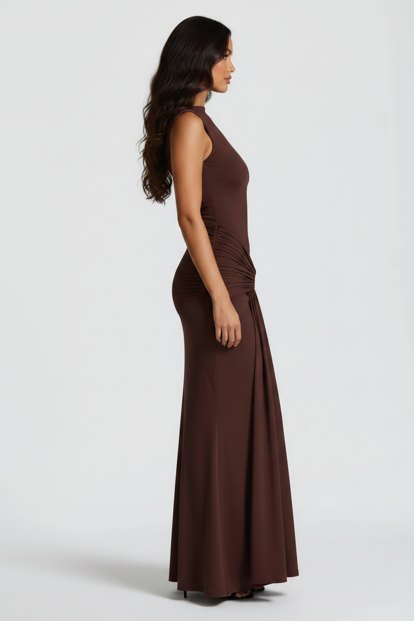Megan | High Neck Elegant Maxi Dress