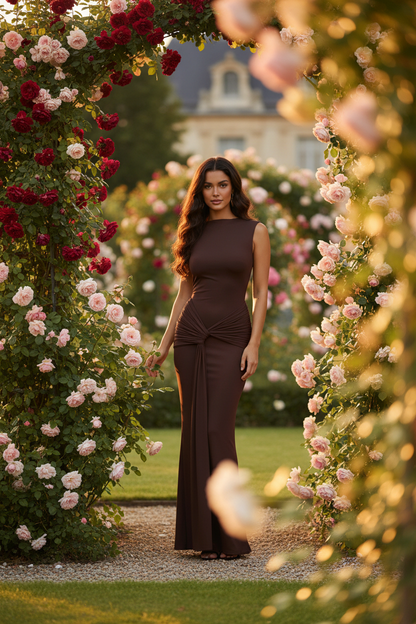 Megan | High Neck Elegant Maxi Dress