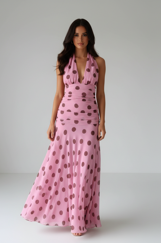 Megan | Polka Dot Maxi Dress