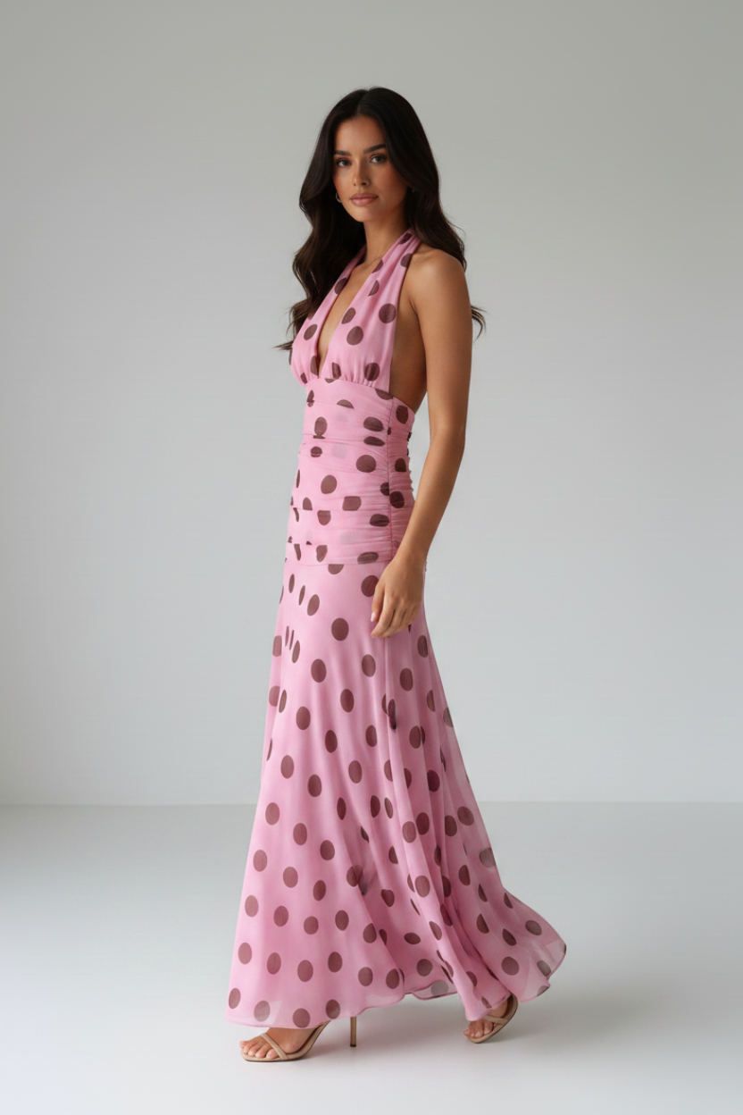 Megan | Polka Dot Maxi Dress