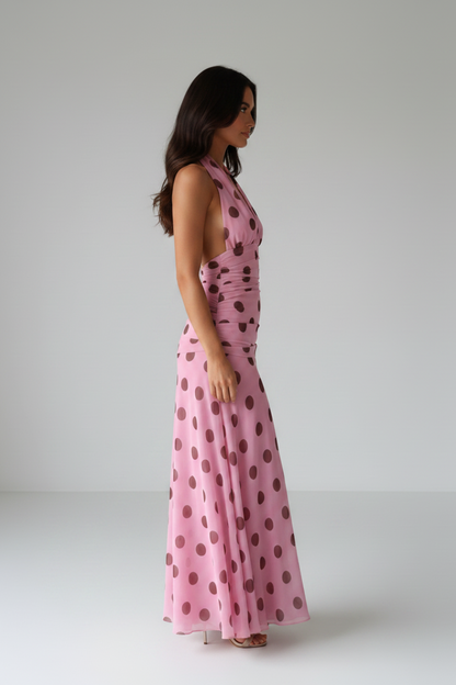 Megan | Polka Dot Maxi Dress