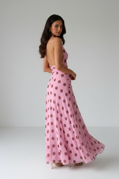 Megan | Polka Dot Maxi Dress