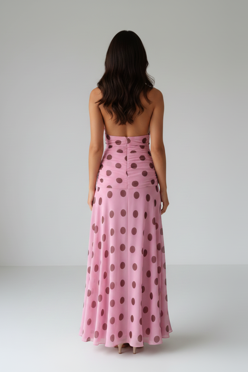 Megan | Polka Dot Maxi Dress