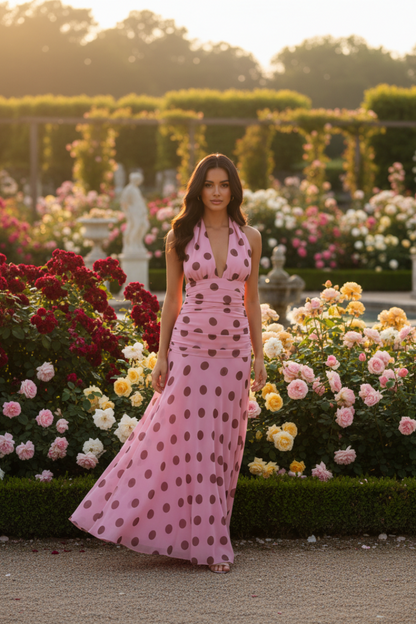 Megan | Polka Dot Maxi Dress