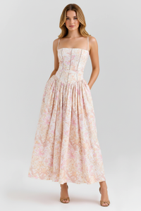 Peach Floral Print