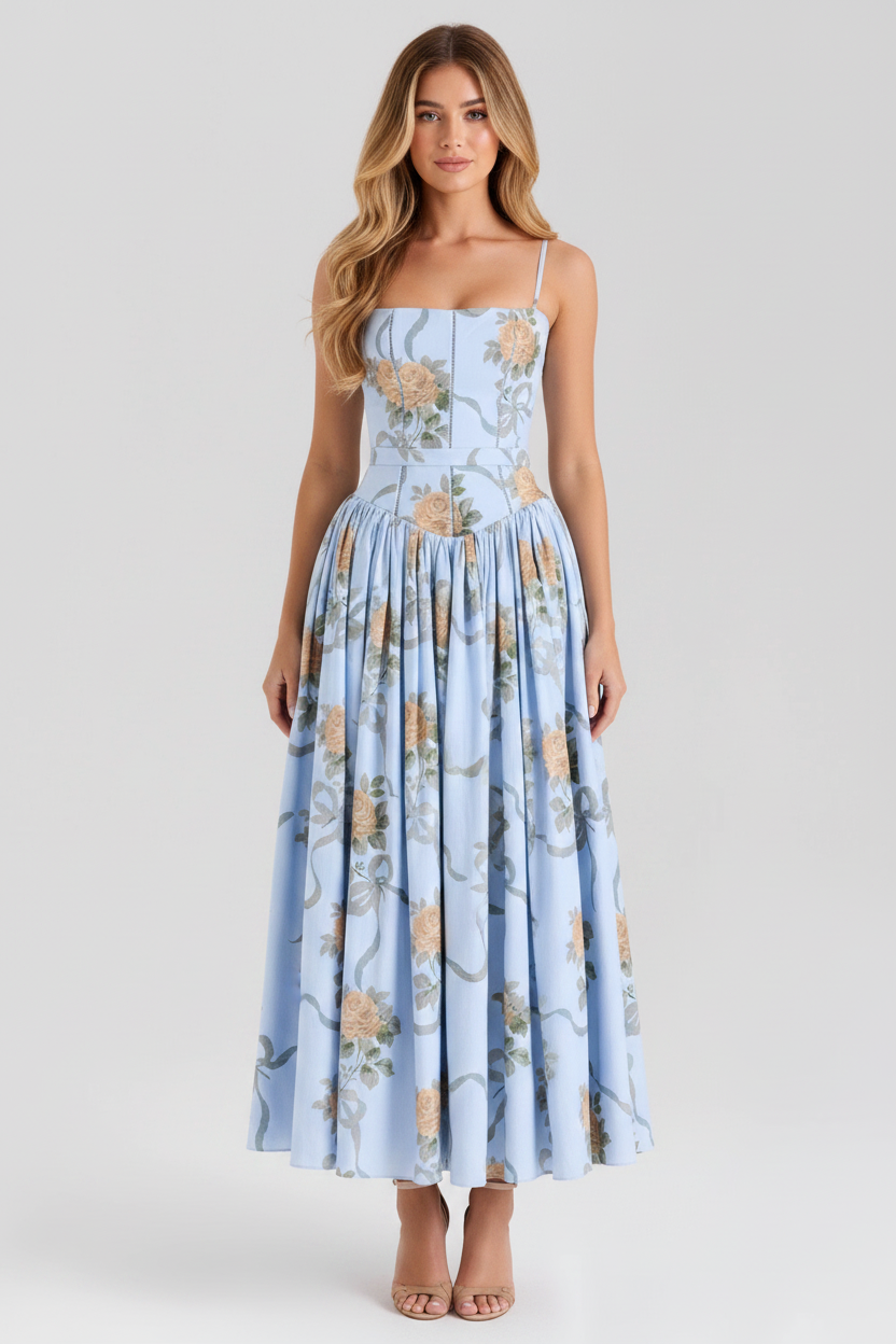 Megan | Printed Maxi Dress