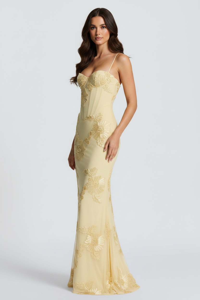 Megan | Formal Floral Maxi Dress