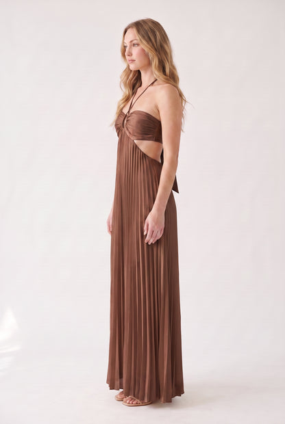 Megan | Halter Neckline Maxi Dress