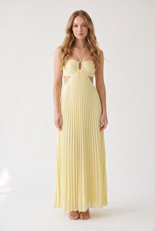 Megan | Halter Neckline Maxi Dress