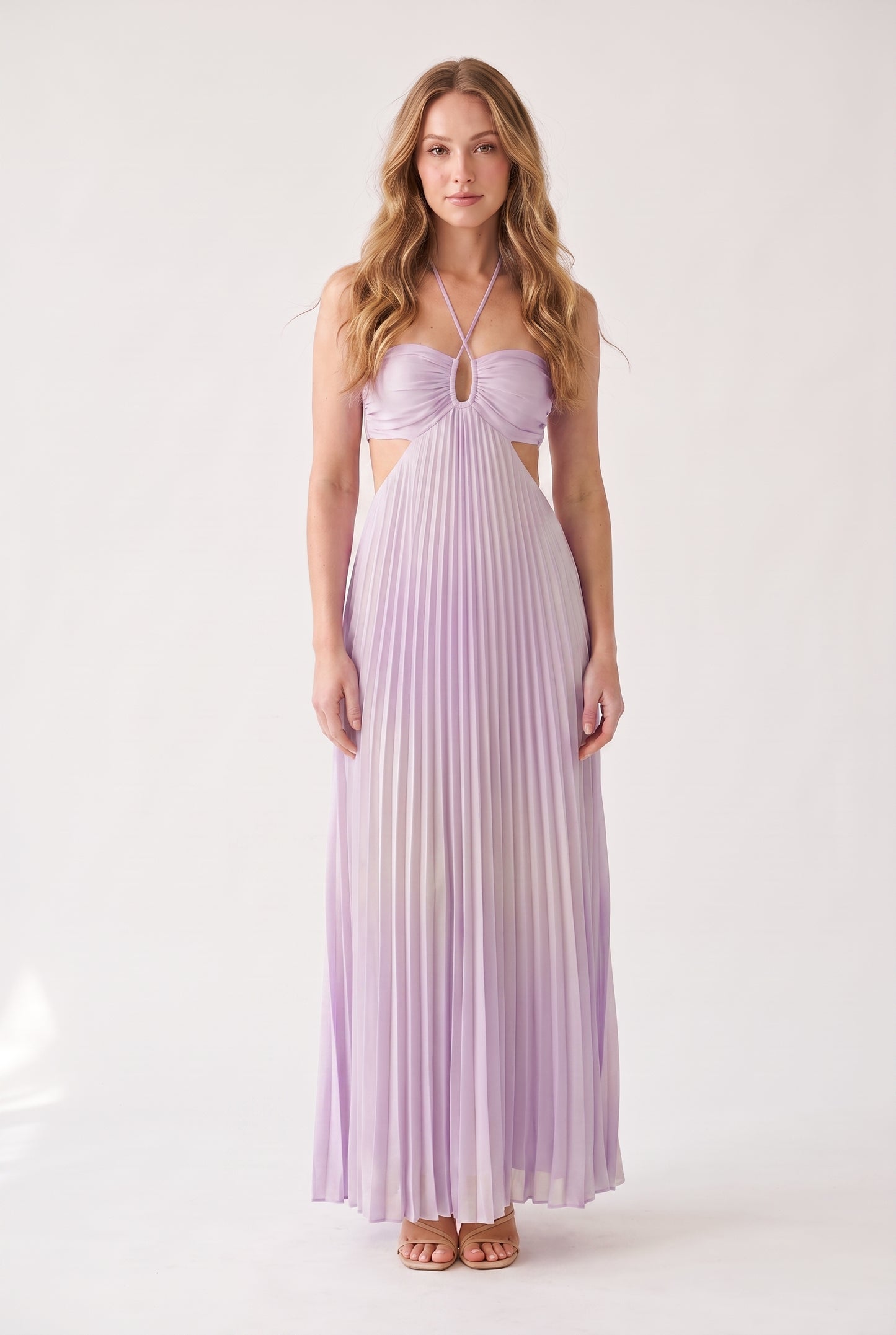 Megan | Halter Neckline Maxi Dress