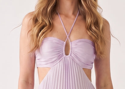 Megan | Halter Neckline Maxi Dress