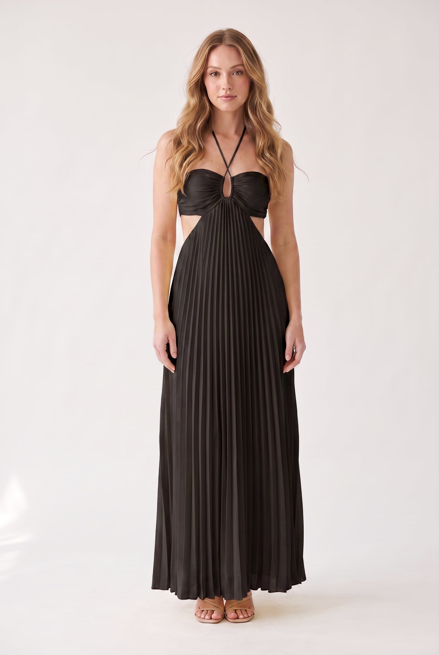 Megan | Halter Neckline Maxi Dress