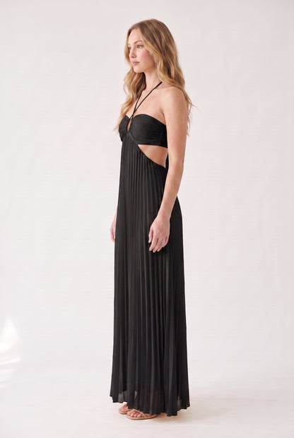 Megan | Halter Neckline Maxi Dress