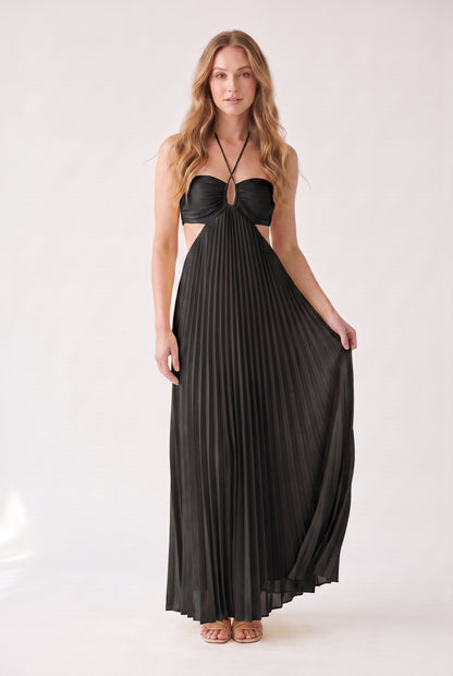 Megan | Halter Neckline Maxi Dress