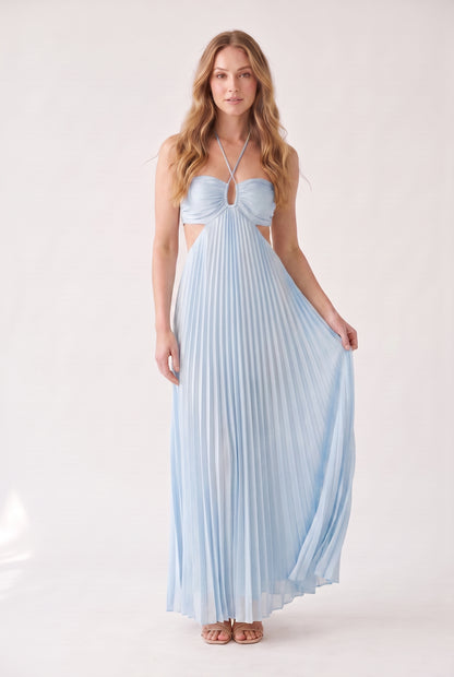 Megan | Halter Neckline Maxi Dress