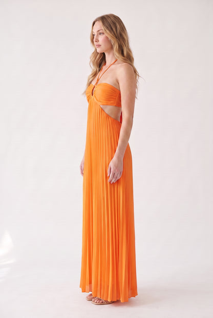 Megan | Halter Neckline Maxi Dress