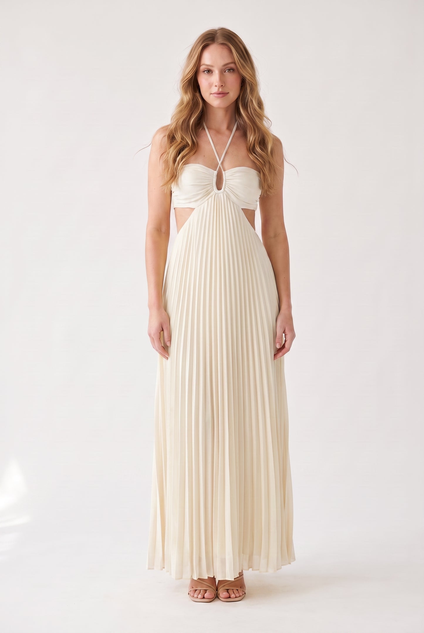 Megan | Halter Neckline Maxi Dress