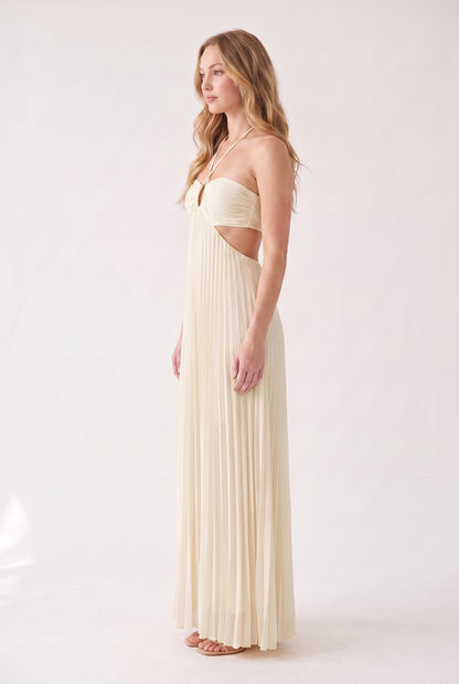 Megan | Halter Neckline Maxi Dress