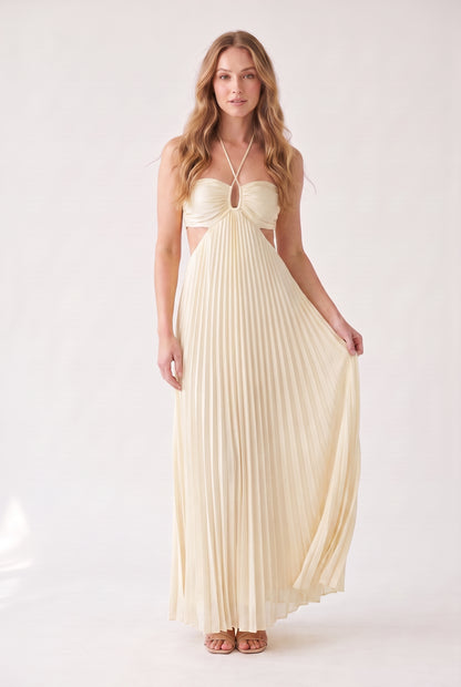 Megan | Halter Neckline Maxi Dress