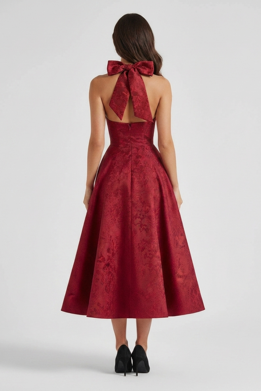 Megan | Structured Corset Midi Dress