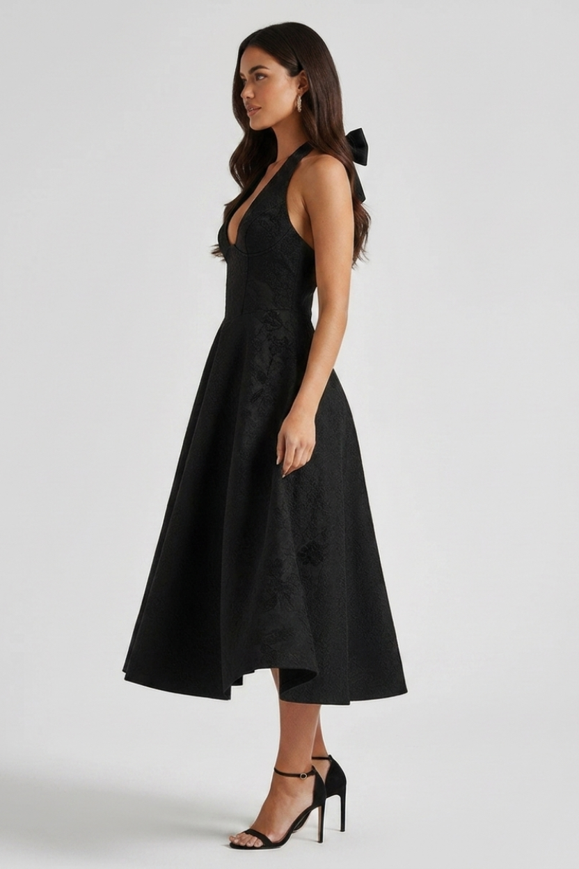 Megan | Structured Corset Midi Dress