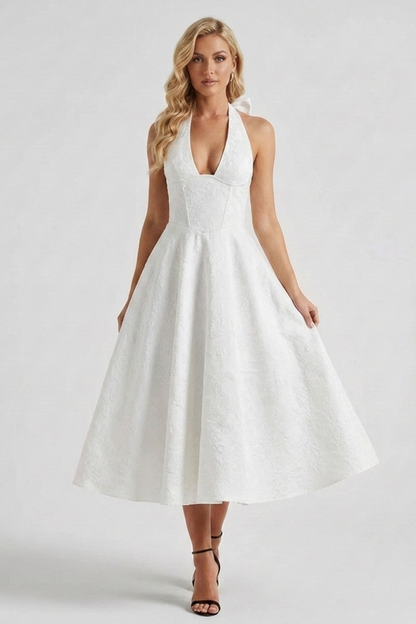 Megan | Structured Corset Midi Dress