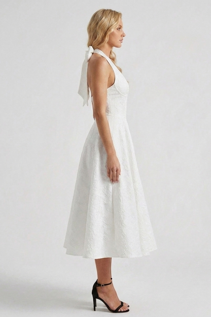 Megan | Structured Corset Midi Dress