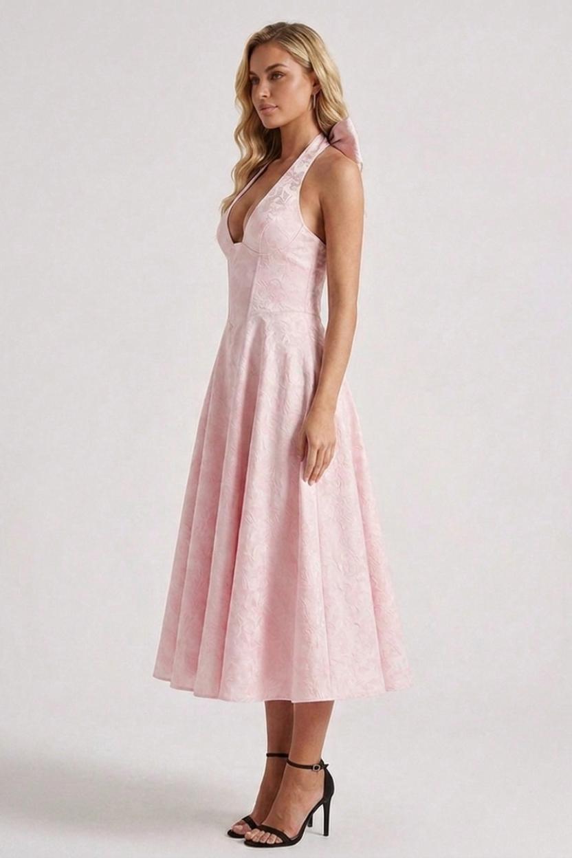 Megan | Structured Corset Midi Dress