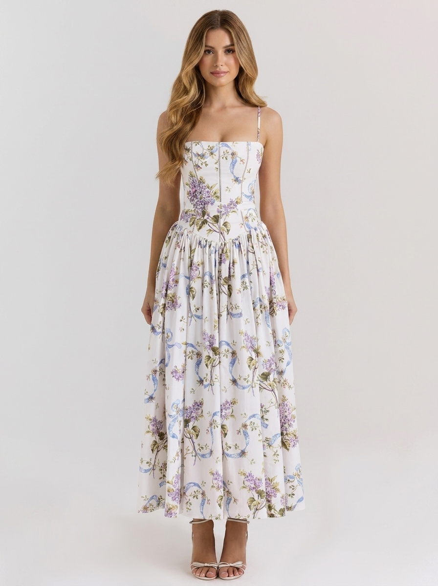 Megan | Printed Maxi Dress