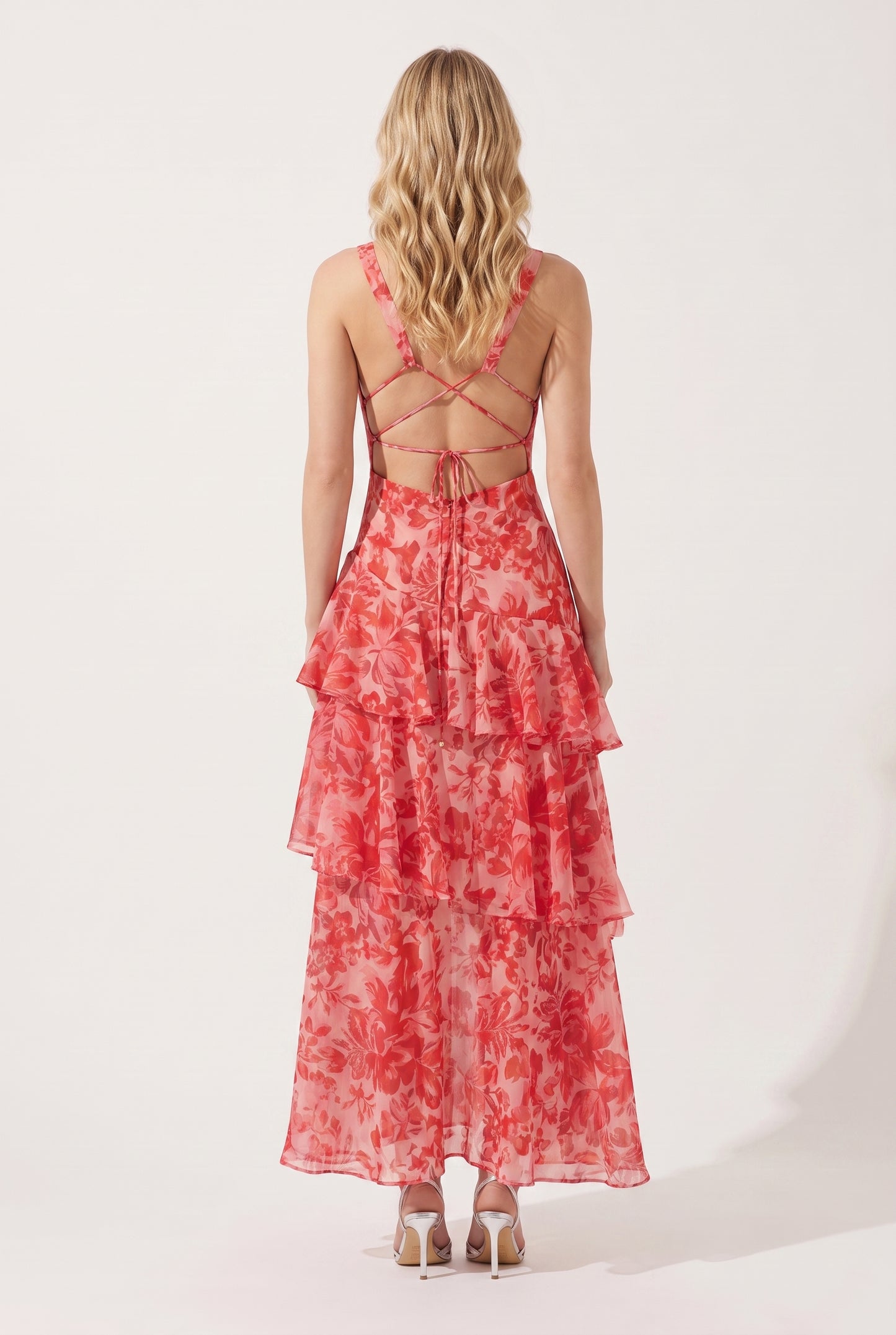 Megan | Floral Ruffle Maxi Dress
