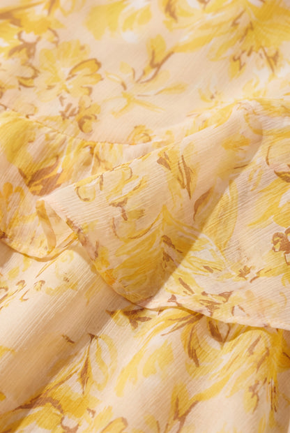Megan | Floral Ruffle Maxi Dress