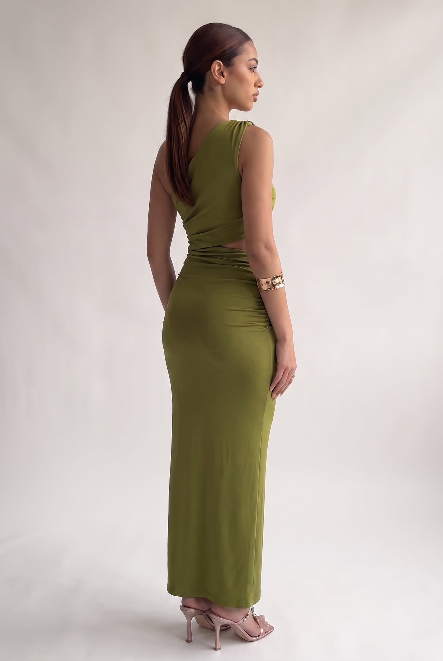Megan | Asymmetric Side Split Maxi Dress