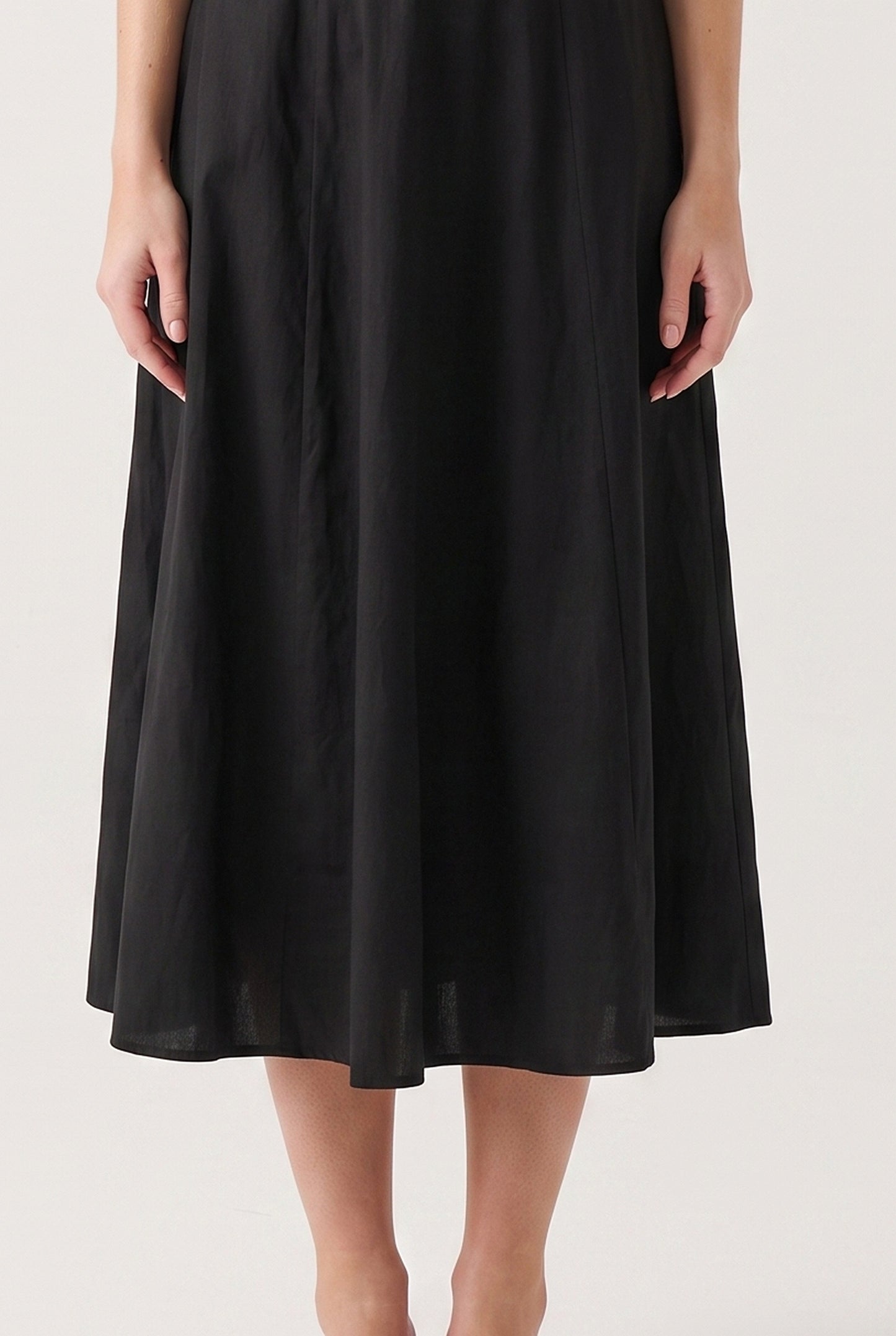 Megan Ruched Midi Dress - black - detail-rok