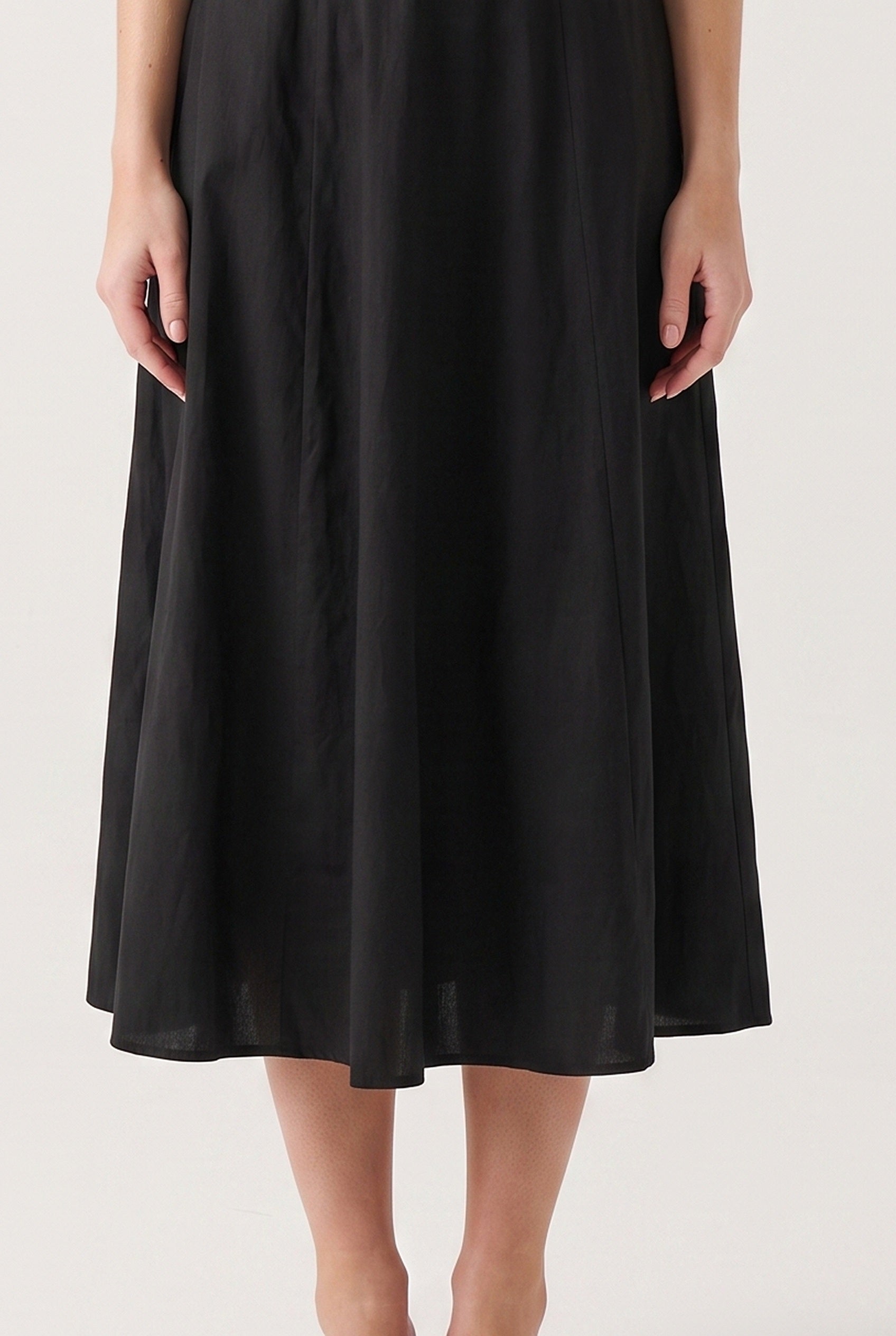 Megan Ruched Midi Dress - black - detail-rok