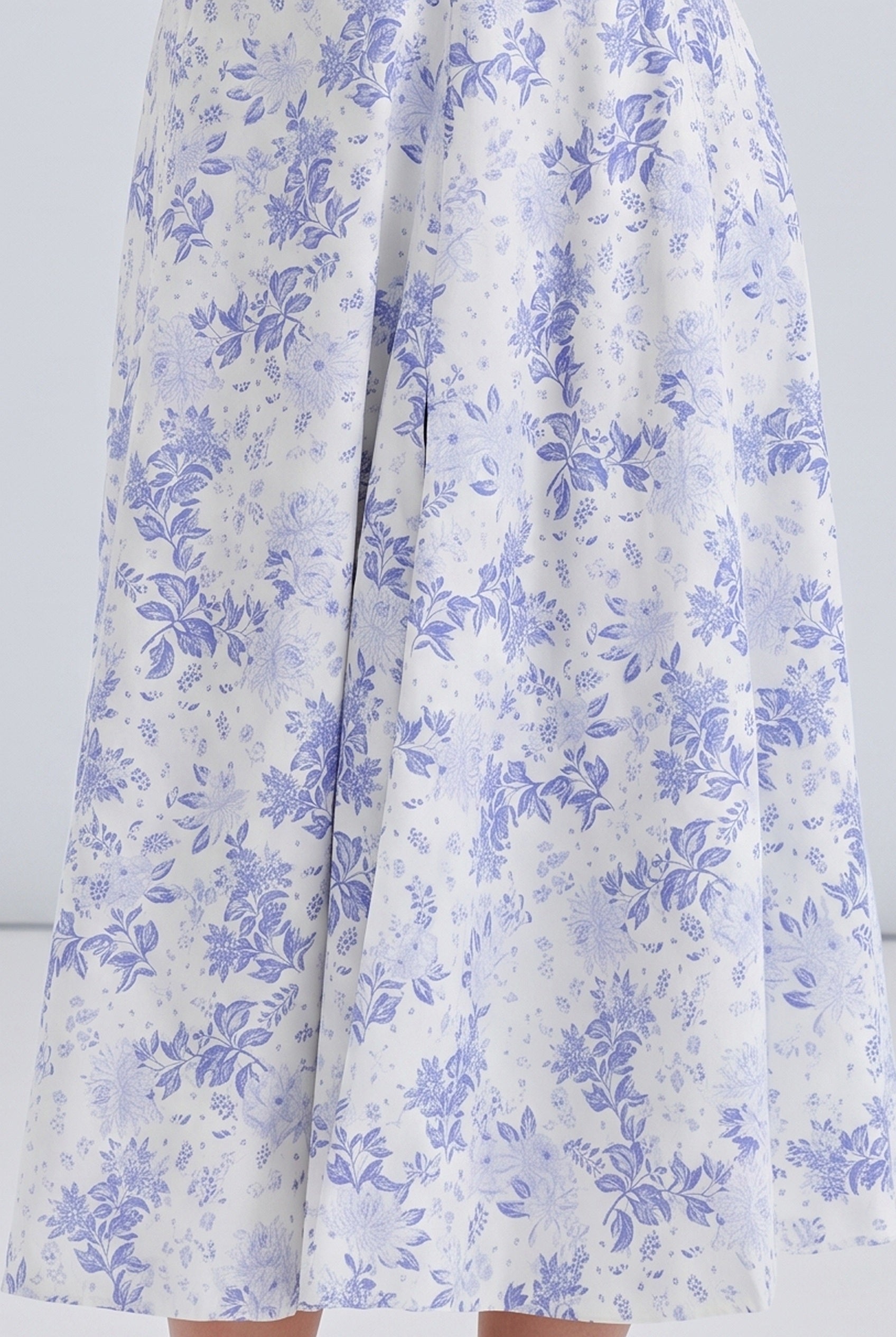 Megan Ruched Midi Dress - blue - detail-rok