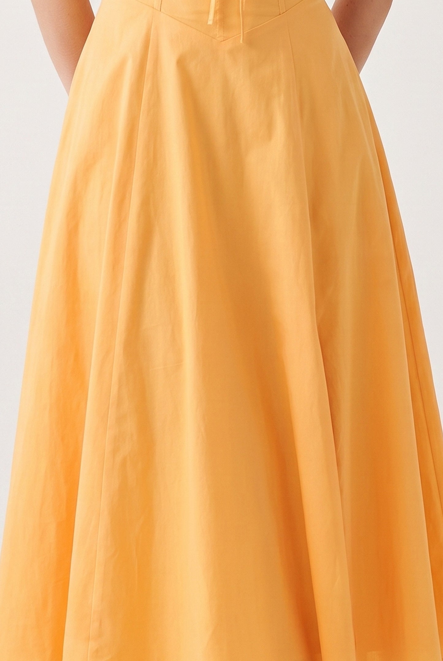 Megan Ruched Midi Dress - orange - detail-rok