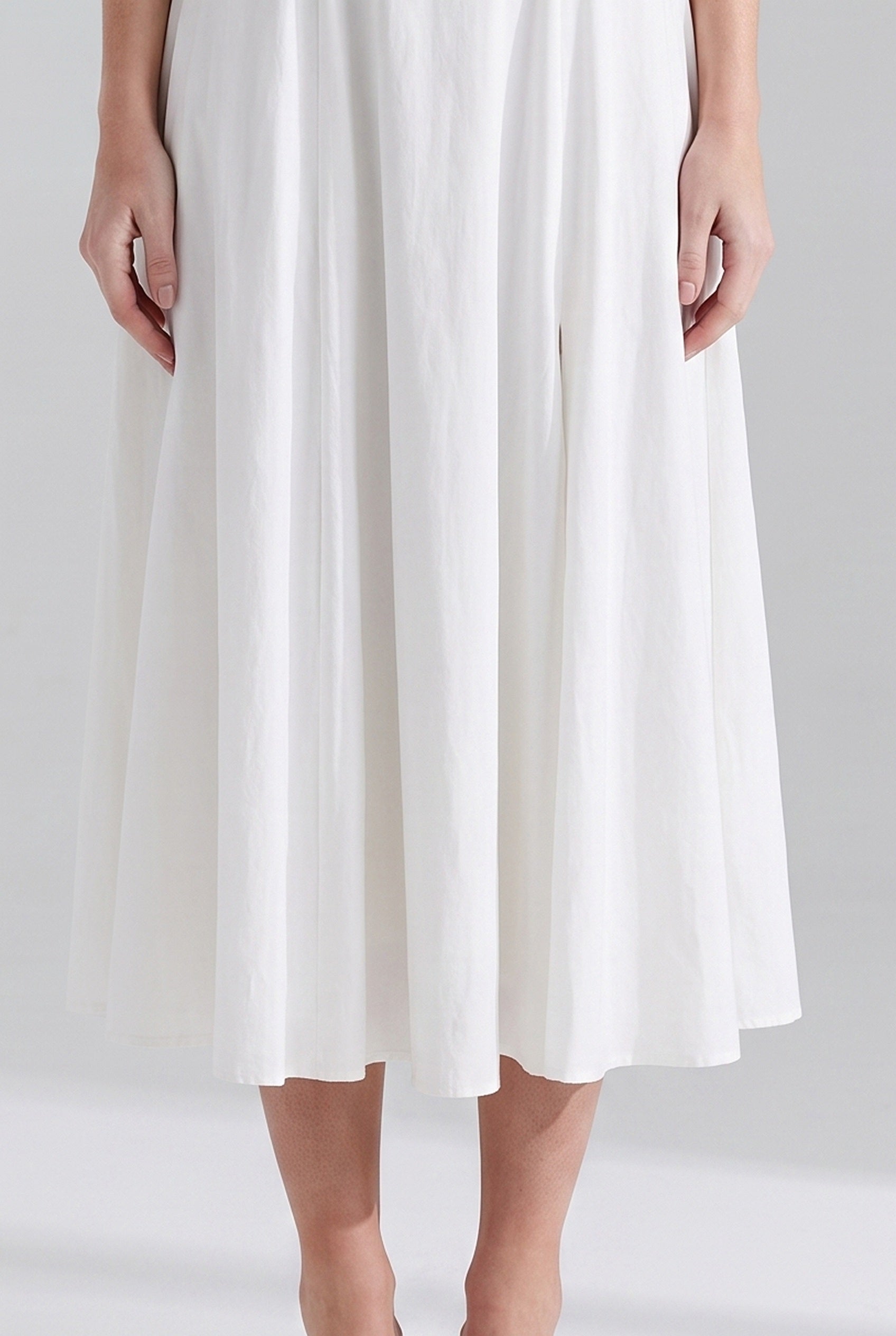 Megan Ruched Midi Dress - white - detail-rok
