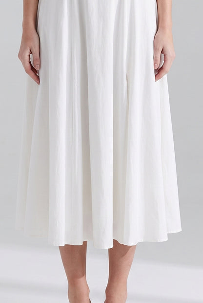 Megan Ruched Midi Dress - white - detail-rok