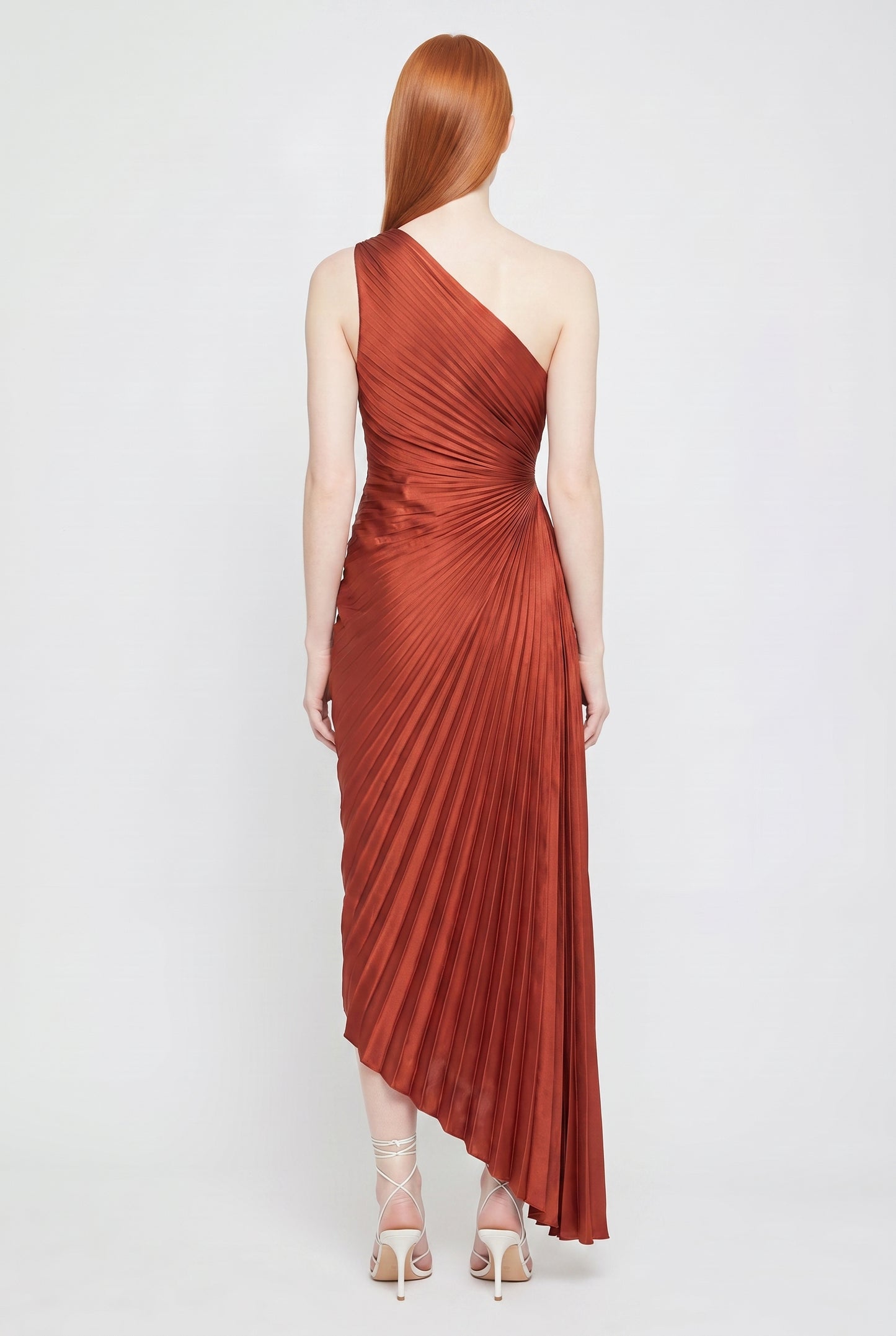 Megan | Asymmetric One Shoulder Midi Dress