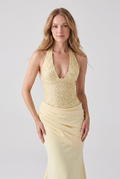 Megan Twill Skirt Maxi Dress - side